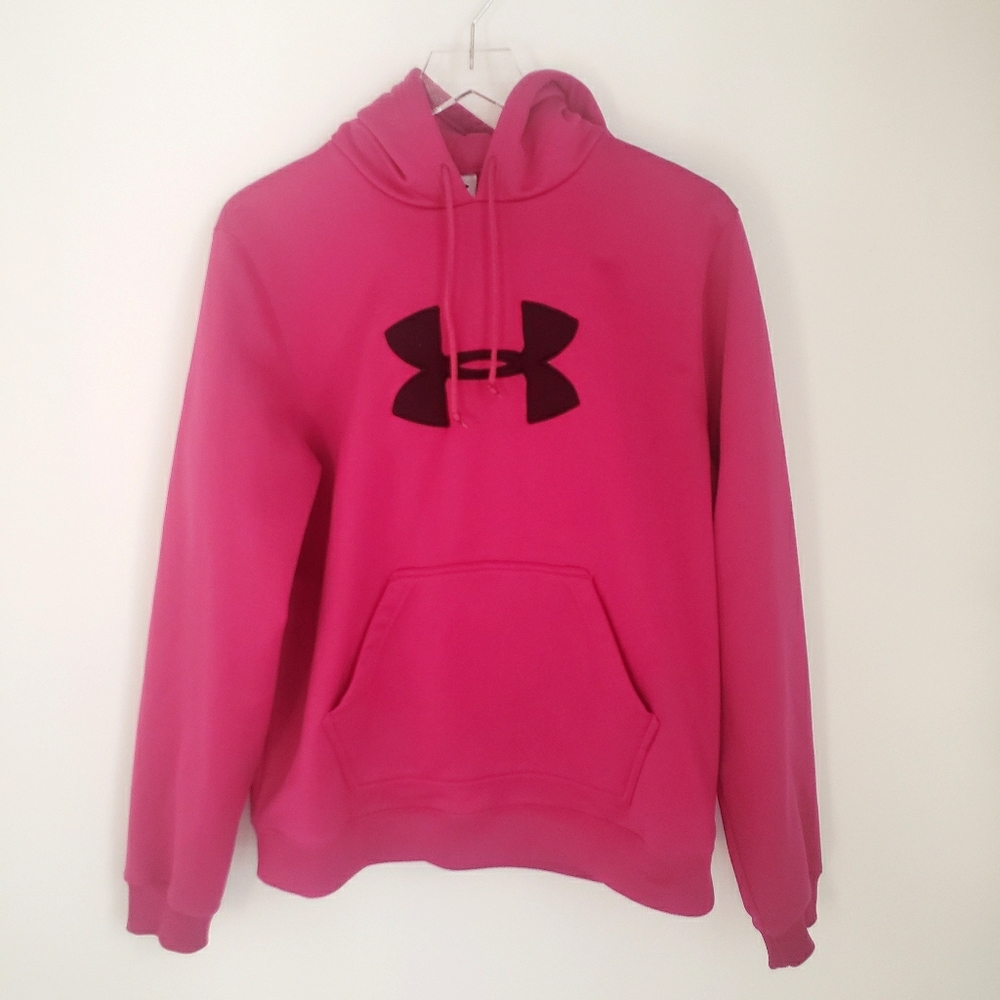 Under Armour Pullover Hoodie Sweatshirt Purple L